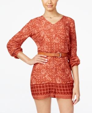 One Hart Juniors' Printed Romper, Only At Macy's