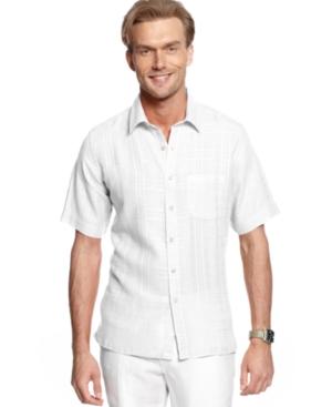 Tasso Elba Shirt, Linen-blend Shirt