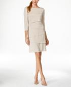 Tahari Asl Tiered Sparkle Shift Dress