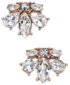 Charter Club Rose Gold-tone Crystal Cluster Stud Earrings, Only At Macy's