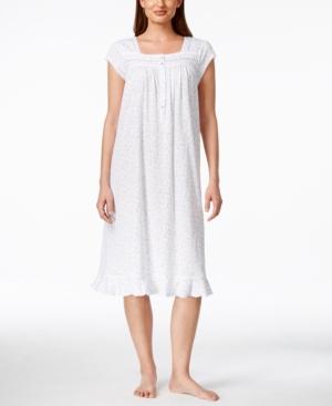 Eileen West Waltz Cap-sleeve Lace-trim Nightgown