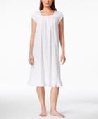 Eileen West Waltz Cap-sleeve Lace-trim Nightgown