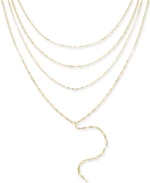 Thalia Sodi Gold-tone Multi-layer Choker Lariat Necklace, 16+ 3 Extender, Created For Macy's