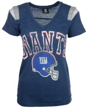 5th & Ocean Women's New York Giants Shoulder Stripe T-shirt