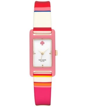 Kate Spade New York Women's Duffy Square Multicolor Silicone Strap Watch 18x25mm Ksw1276