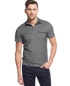 Alfani Black Men's Angelo Two-tone Polo, Only At Macy's