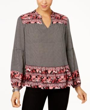 Style & Co Mixed-print Top, Created For Macy's
