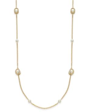 Charter Club Gold-tone Imitation Pearl Long Strand Necklace, Created For Macy's