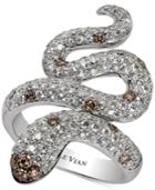 Le Vian Red Carpet Chocolatier Diamond Snake Ring (1-7/8 Ct. T.w.) In 14k White Gold