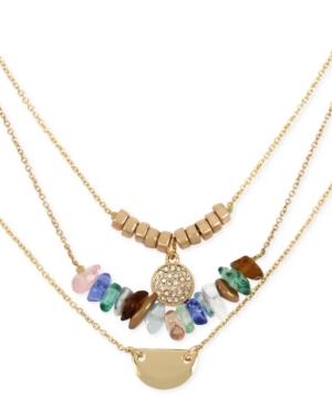 Kenneth Cole New York Gold-tone Convertible Multi-layer Pendant Necklace
