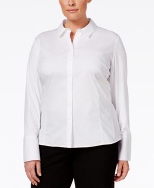 Calvin Klein Plus Size Fit Solutions Wrinkle-resistant Shirt