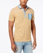 Guess Men's Short Sleeve Stream Colorblocked Polo Shirt
