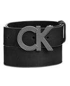 Calvin Klein Men's Matte Leather Casual Logo Belt