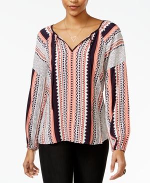 Sanctuary Lana Printed Peasant Top