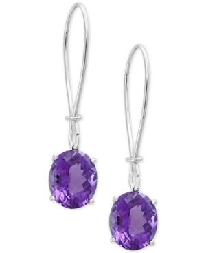 Final Call By Effy Amethyst Drop Earrings (8-1/6 Ct. T.w.) In 14k White Gold