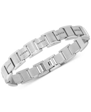Men's Diamond Link Bracelet (3/8 Ct. T.w.) In Stainless Steel