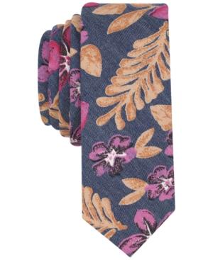 Penguin Men's Painted Floral Skinny Tie