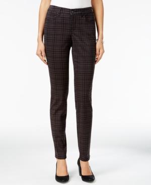 Style & Co. Curvy-fit Menahan Plaid Skinny Jeans, Only At Macy's