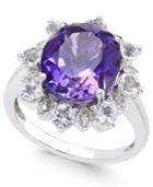 Amethyst (5 Ct. T.w.) & White Topaz (1 Ct. T.w.) Ring In Sterling Silver
