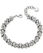 Charter Club Silver-tone Crystal Link Bracelet, Created For Macy's