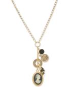 I.n.c. Gold-tone Cameo Multi-charm Pendant Necklace, 18 + 3 Extender, Created For Macy's