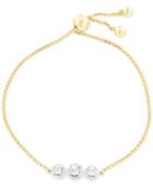 Wrapped Diamond Cluster Slider Bracelet (1/6 Ct. T.w.) In 14k Gold-plated Sterling Silver, Created For Macy's