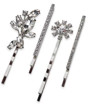 I.n.c. Silver-tone 4-pc. Crystal Bobby Pin