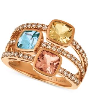 Le Vian Chocolatier Multi-gemstone (1-7/8 Ct. T.w.) & Diamond (5/8 Ct. T.w.) In 14k Rose Gold
