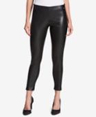 Dkny Faux-leather-front Skinny Leggings