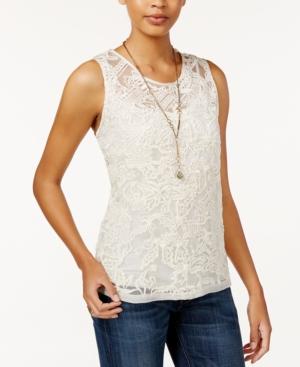 Lucky Brand Jeans Short-sleeve Lace Top