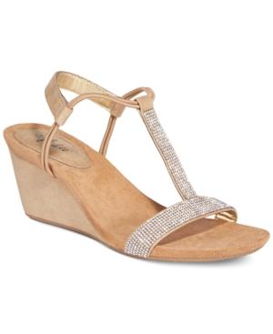 Style & Co Mulan 2 Embellished Evening Wedge Sandals, Only At Macy's Women's Shoes
