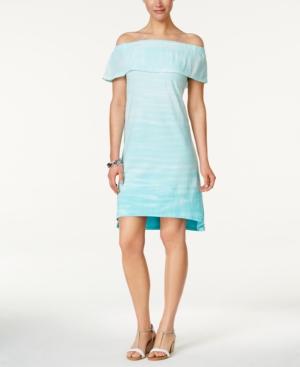Style & Co Tie-dyed Ruffled Dress, Created For Macy's