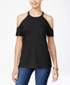 Rebellious One Juniors' Cold-shoulder Tee