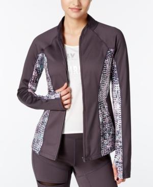 Jessica Simpson The Warm Up Juniors' Mesh-inset Track Jacket