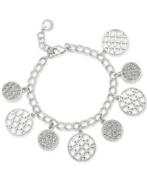 Charter Club Silver-tone Crystal Shaky Bracelet, 17 + 1 Extender, Created For Macy's