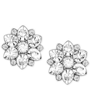 Swarovski Silver-tone Celestial Crystal Stud Earrings