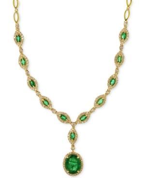 Brasilica By Effy Emerald (3-1/5 Ct. T.w.) And Diamond (1-3/8 Ct. T.w.) Necklace In 14k Gold