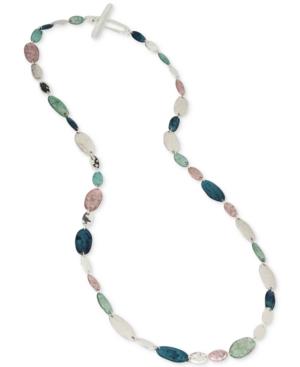Robert Lee Morris Soho Silver-tone Multi-stone Long Necklace