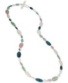Robert Lee Morris Soho Silver-tone Multi-stone Long Necklace