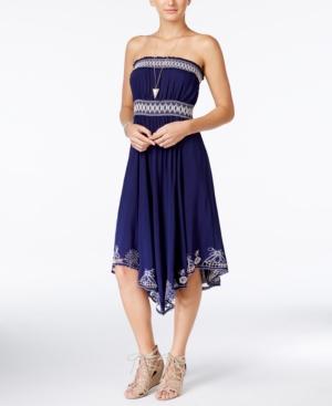 American Rag Embroidered Strapless Dress, Only At Macy's