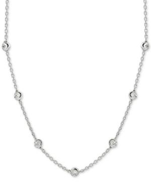 Giani Bernini Beaded Station Statement Necklace In Sterling Silver, 18 + 2 Extender, Created For Macy's