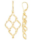 Interlocked Chandelier Earrings In 14k Gold, Made In Italy