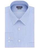 Van Heusen Men's Classic Wrinkle-free Flex Collar Stretch Blue Stripe Dress Shirt
