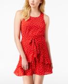Speechless Juniors' Polka Dot Ruffled Dress, Created For Macy's