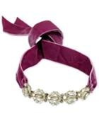Inc International Concepts Gold-tone Large Crystal Cluster Wide Ribbon Choker Necklace, Created For Macy's