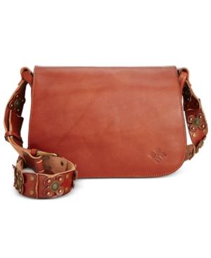 Patricia Nash Strapped Vintage Rosa Saddle Bag