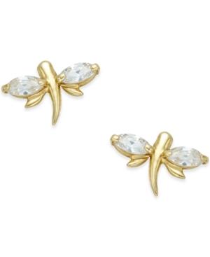 Cubic Zirconia Dragonfly Stud Earrings (3/5 Ct. T.w.) In 10k Gold