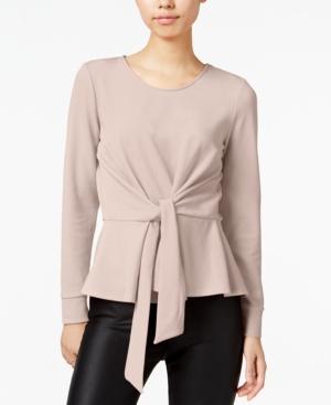 Bar Iii Tie-front Peplum Top, Only At Macy's