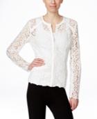 Inc International Concepts Crocheted Zip-front Jacket, Only At Macy's