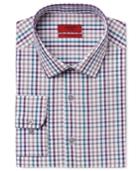 Alfani Red Men's Fitted Performance Multi-color Gingham Dress Shirt, Only At Macy's